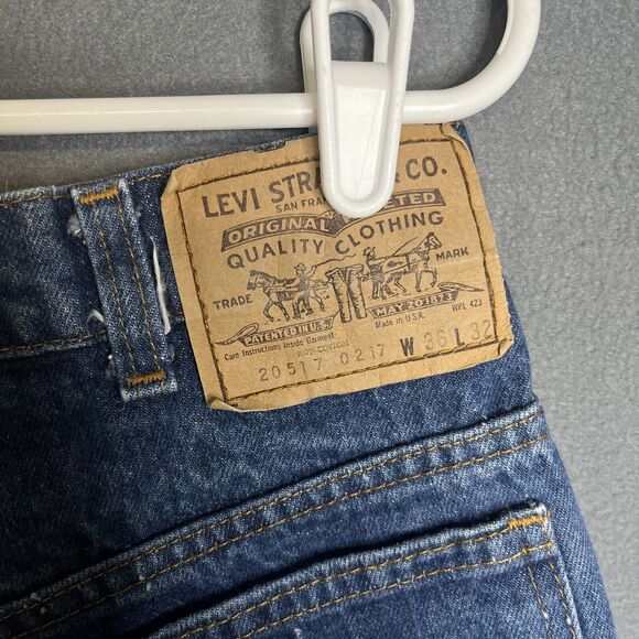 Vintage Levis 517 Orange Tab Jeans 90’s Boot Cut 36 (34) x32 (27) Retro Denim - Picture 6 of 8